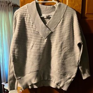 Grey, oversized fit sweater. Medium
